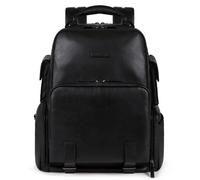 Piquadro-Rucksack für Laptop 15,6" Modus Special aus Leder-Herren-Schwarz