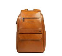 Piquadro Personalisierbarer Reiserucksack mit Laptop-Fach Mann Leder beige