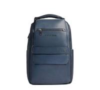 Piquadro Personalisierbarer Reiserucksack mit Laptop-Fach Mann Leder stahlblau