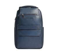 Piquadro Personalisierbarer Reiserucksack mit Laptop-Fach Mann Leder stahlblau