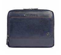 Piquadro Philip Umhängetasche Leder 27 cm blau