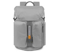 Piquadro PQ-Bios Laptoprucksack 15,6", Überschlag und zwei Fronttaschen hellgrau