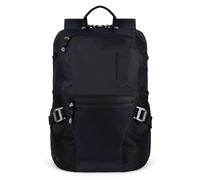 Piquadro PQ-Modular Laptoprucksack 15" aus rezykliertem antiviralen Stoff und RFID Blocker Schwarz
