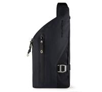 Piquadro PQ-Modular Querträgertasche aus rezykliertem antiviralen Stoff Schwarz