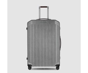 Piquadro PQLM Großer Hartschalentrolley Schwarz/Leder