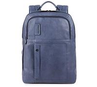 PIQUADRO Pulse Laptop-Rucksack 14 oder 15,6 Zoll, Schwarz, 15.6, Leder P15