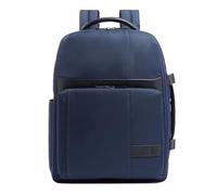 Piquadro Reiserucksack Herren mit Laptop-Fach 15,6" Mann Leder und Stoff bleu