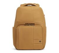 Piquadro Reiserucksack Herren mit Laptop-Fach 15,6" Mann Leder und Stoff gelb