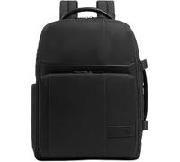 Piquadro Reiserucksack Herren mit Laptop-Fach 15,6" Mann Leder und Stoff schwarz