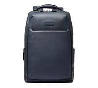 Piquadro Reiserucksack mit Fingerabdruck-Verschluss Unisex Leder blau