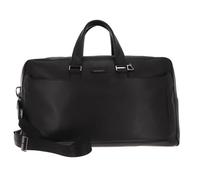 PIQUADRO - Reisetasche aus Leder mit Schuhfach - 50L - Unisex - Schwarz