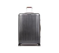 Piquadro Relyght Plus Großer Hartschalentrolley mit vier Rollen Schwarz/Leder