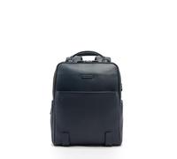 Piquadro - Rucksack für Laptop 15,6" Modus Special aus Leder - Unisex -Blau | Schloss, Trolley-Befestigung, Gepolsterte Schulterriemen, Organisierte Fächer, Business, Reise, Elegant und Professionell