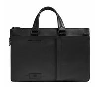 Piquadro Russel Aktentasche RFID Schutz Leder 42 cm Laptopfach schwarz