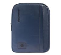 Piquadro Russel Umhängetasche Leder 27 cm blau