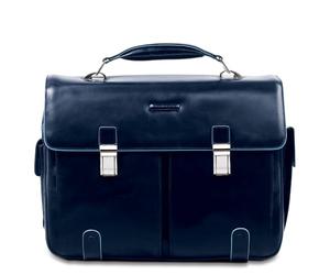Piquadro Schulranzen Cartella Blue Square Blau 17 L