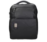 Piquadro Schwarzer Leder-Rucksack Einheitsgröße