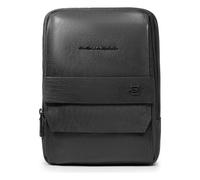 Piquadro Solm Umhängetasche Leder 25 cm schwarz