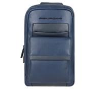 Piquadro Umhängetasche Leder 20 cm blau