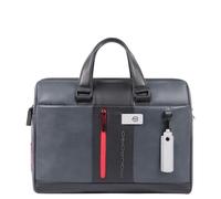 Piquadro Urban Computer Portfolio Briefcase with iPad Compartment grey / black