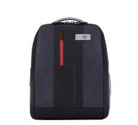 Piquadro Urban Leather Computer Backpack 14" grey/black