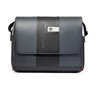 Piquadro Urban Messenger RFID Schutz Leder 35 cm Laptopfach grau