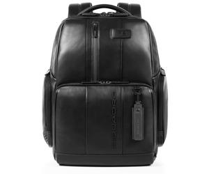 Piquadro Urban Personalisierbarer Fast Check Laptopruckack 15,6" Schwarz