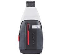 Piquadro Urban Querträgertasche mit LED-Licht Grau/Schwarz