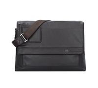 Piquadro Vibe Messenger Laptoptasche aus Leder, dunkelbraun