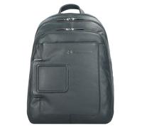 Piquadro Vibe Rucksack Leder 43 cm Laptopfach blau
