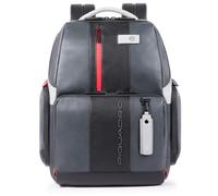 Piquadro - Vielseitiger 15,6"-Laptop-Rucksack - Premium-Leder - Grau - Herren