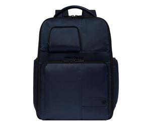 Piquadro W129 Reiserucksack 46 cm Laptopfach mit Dehnfalte blau