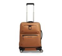 Piquadro Wasserfester Handgepäck-Koffer mit 4 Rollen Mann Stoff ziegelorange
