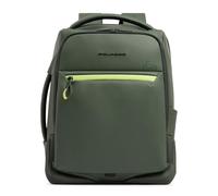 Piquadro Wasserfester Laptop Reiserucksack 15,6" Mann Stoff grün