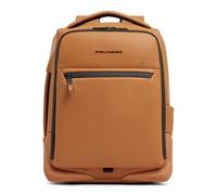 Piquadro Wasserfester Laptop Reiserucksack 15,6" Mann Stoff ziegelorange