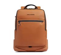 Piquadro Wasserfester Laptop-Rucksack 14" Mann Stoff ziegelorange
