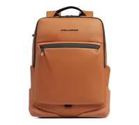 Piquadro Wasserfester Laptop-Rucksack 15,6" Mann Stoff ziegelorange