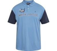 Pique Polo Contrast sleeve and embroidery Blau 8XL/38/