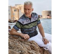 Piqué-Poloshirt allover bedruckt
