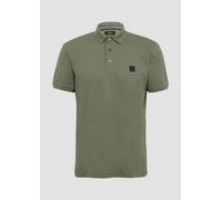 Piqué-Poloshirt aus Baumwollstretch mit Label-Patch XXL Grün 2165160.7916.XXL