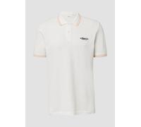 Piqué-Poloshirt mit Kontrastdetails und Logo M weiß 2166843.0120.M