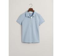 GANT Damen Contrast Collar SS Pique Polo, Dove Blue, Medium