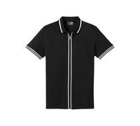 Piqué-Poloshirt mit Reißverschluss aus reiner Baumwolle 52/54 (L)