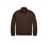 Piqué-Pullover mit Viertelreißverschluss XS Brown