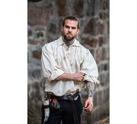 Piraten-Schnürhemd "Artur" mit Kragen Natur XXXL