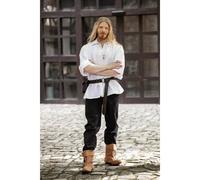 Piraten-Schnürhemd "Artur" mit Kragen Weiß L