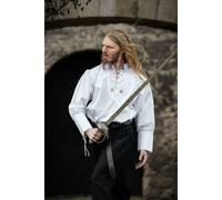 Piratenhemd "Claude" mit geschnürten Manschetten Weiß XXL