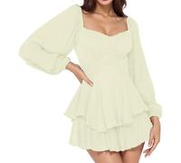 Piratenkostüm Damen Sommerkleid Swing Kleid Off Shoulder Slash Neck Skaterkleid Einfarbiges A-Linien-Kleid Trägerloses Knielanges Patchwork-Kleid Strandkleid Party Karneval kostüm Piraten