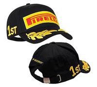 Pirelli Unisex Erwachsene Podium 1st Place Champion Cap Schwarz Verstellbare Strapback Hut, Schwarz, Einheitsgre