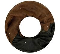 PiriModa XXL Damen Farbverlauf Glitzer Schal Leichter Schlauchschal Viele Farben (Braun/Rost)